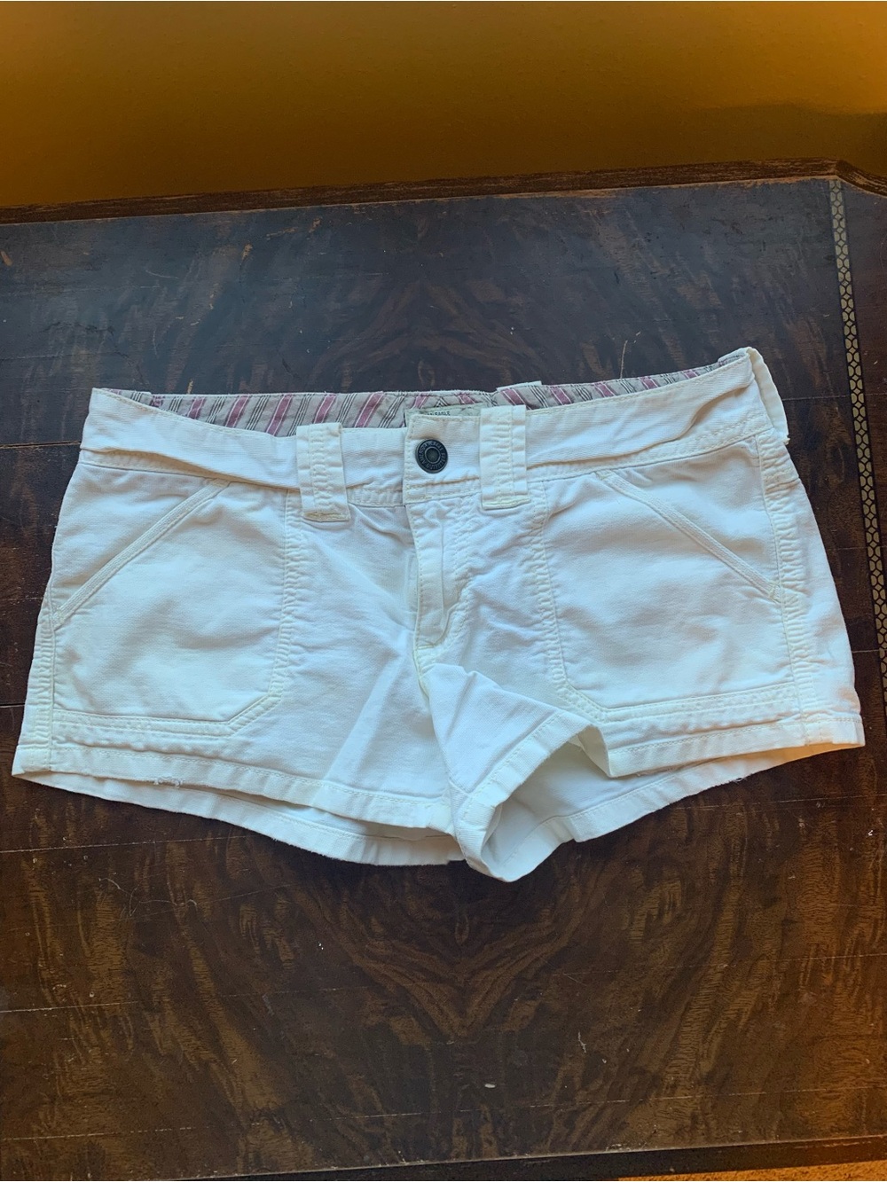 American Eagle Outfitters White Women's Denim Short Shorts